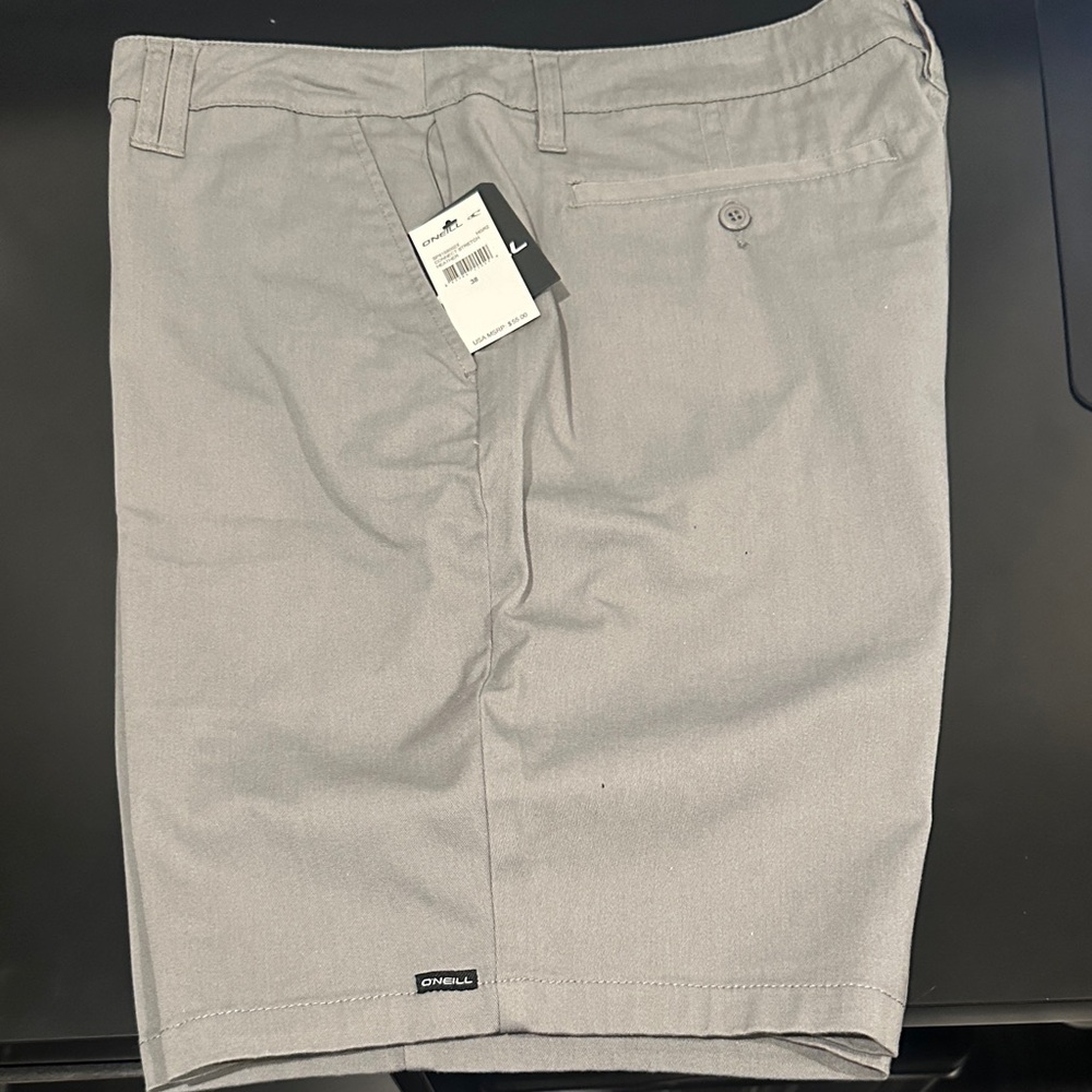 O'Neill Men's Light Gray Flat Front Shorts